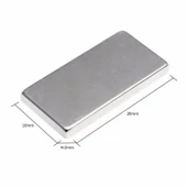 20 Adet 20x10x2 mm Neodyum Mıknatıs , Köşeli N35 Nikel Kaplamalı Kaliteli ve Dayanıklı Ürün - 2