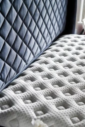 Niron  Baklava Lüks Yatak Baza ve Başlık Seti 160x200 cm Çift Kişilik Çok Sert Yatak Antrasit Baza Başlık - 7