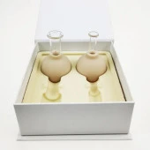 Silikon Vakumlu Cam Yüz Masaj Kupası 2'li Set Bej Renk thumbnail 5