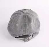 Perlotus Love Nakışlı Gri Pamuklu Yıkamalı Kadın Şapka - 6