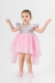 Bebek Kız Çocuk Doğum Günü Parti Düğün Elbise Tüllü Tütü Astarlı Çocuk Giyim Bebek Giyim Kız Bebek ELBYKYRKPUL - 7