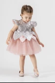 Bebek Kız Çocuk Doğum Günü Parti Düğün Elbise Tüllü Tütü Astarlı Çocuk Giyim Bebek Giyim Kız Bebek ELBYYPRPUL - 4