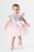 Bebek Kız Çocuk Doğum Günü Parti Düğün Elbise Tüllü Tütü Astarlı Çocuk Giyim Bebek Giyim Kız Bebek ELBYYPRPUL - 2