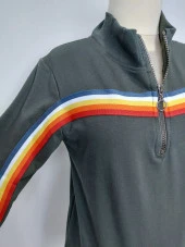 3010 Renkli Şerit Detaylı Sweat - 4