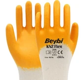Beybi Kn2 Nitril Eldiven Kalın Inşaat Eldiveni 1 Çift No:10 (M) - 1
