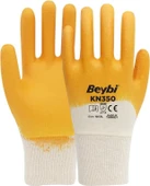 Beybi KN-350 Sarı Nitril Kaplı Koruyucu 10" 1 Çift Iş Eldiveni - 1