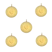 5 Adet Yeni Tarih 22 Ayar Çeyrek Altın Ziynet Gold - 1