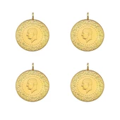 4 Adet Yeni Tarih 22 Ayar Çeyrek Altın Ziynet Gold - 1