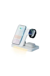 Qpen WC27 3in1 Katlanabilir 15W Kablosuz Şarj Masaüstü Set thumbnail 5