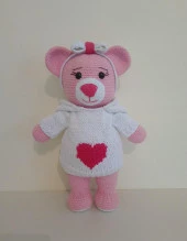Kapşonlu Koca Ayı Boss Amigurumi Organik Oyuncak - 1