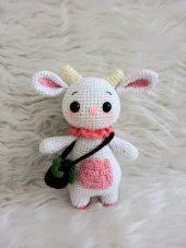 Çiftçi Kuzu Amigurumi Organik Oyuncak - 1