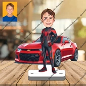 Örümcek Adam Kostümlü 3D Ahşap Biblo,Sevgiliye Hediye,Doğum Gün thumbnail 1