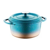 Oms 3049 Ocaliptüs 7 Parça Granit Döküm Tencere Takımı Mentol thumbnail 3