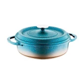 Oms 3049 Ocaliptüs 7 Parça Granit Döküm Tencere Takımı Mentol thumbnail 4