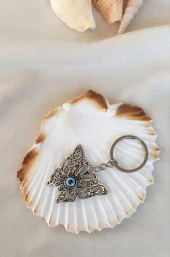 Kelebek Kötü Göz Kovucu Metal Anahtarlık thumbnail 1