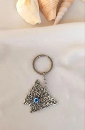 Kelebek Kötü Göz Kovucu Metal Anahtarlık thumbnail 2