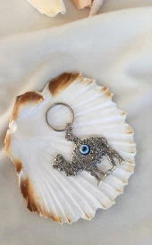 Deve Kötü Göz Kovucu Metal Anahtarlık - 1