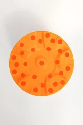 Dış mekan büyük saksı plastik 5 adet yuvarlak bahçe saksısı turuncu Tekpar 19 cm 3 litre - 3