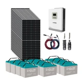 Güneş Enerjisi Bağ Evi Solar Paketi 5KVA Akıllı İnverter 285W Güneş Paneli 100Ah Jel Akü thumbnail 1