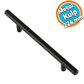 Mobilya Mutfak Çekmece Dolap Kapak Kulpu Kulbu 224 mm Mat Siyah Metal Kulp thumbnail 1