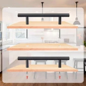 Mobilya Mutfak Çekmece Dolap Kapak Kulpu Kulbu 224 mm Mat Siyah Metal Kulp thumbnail 4