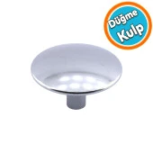 Mobilya Kulp Mutfak Dolabı Çekmece Dolap Kulpları Kapak Kulpu Kulbu Metal Krom Yuvarlak thumbnail 1