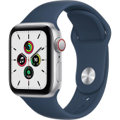 Apple Watch Se MKQV3TU/A Gps + Cellular 40MM Gümüş Rengi Alüminyum Kasa ve Mavi Spor Kordon -TEŞHİR - 1
