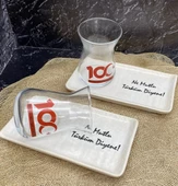 100.Yıl Hatırası 2'li Özel Çay Seti 4 Parça - 3