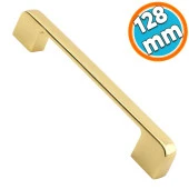 Mobilya Kulp  Mutfak Dolabı Çekmece Dolap Kulpları Kapak Kulpu Kulbu Gold Altın 128 mm Metal - 1