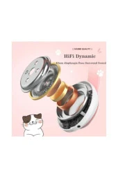 Su Yeşili Bluetooth 5.0 kablosuz Çocuk Kulaklığı Işıklı Vilya Kedi Kulağı Detaylı - 4