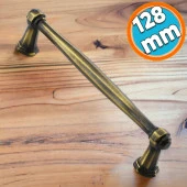 Mobilya Kulp Mutfak Dolabı Çekmece Dolap Kulpları Kapak Kulpu Kulbu Antik Sarı 128 mm Metal - 1