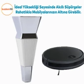 Dempa Lüks Mobilya Oturma Grubu Kanepe Sehpa TV Ünitesi Koltuk Ayağı Baza Ayakları Beyaz Krom 16 cm - 5
