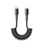 Joyroom Travel Serisi 30W Araç Sarmal Hızlı Şarj Kablosu Type-C'den Lightning 1,5 Metre - 1