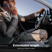 Joyroom Travel Serisi 30W Araç Sarmal Hızlı Şarj Kablosu Type-C'den Lightning 1,5 Metre - 5