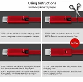 Apple iPhone 2.1A Yenilenebilir Kesilebilir USB Lightning Data ve Hızlı Şarj Kablosu - 6