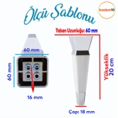 Dempa Lüks Mobilya Oturma Grubu Kanepe Tv Ünitesi Koltuk Ayağı Konsol Ayakları Beyaz Krom 20 Cm - 2