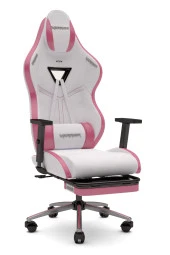 Warrior Aragorn Blanc Deri Oyuncu Koltuğu Gül Kurusu - Ayak Uzatmalı Bilgisayar Sandalyesi 1698B0490 - 1