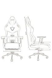 Warrior Aragorn Kumaş Oyuncu Koltuğu - Gül Kurusu - Ayak Uzatmalı Bilgisayar Sandalyesi - 1598B0490 thumbnail 4