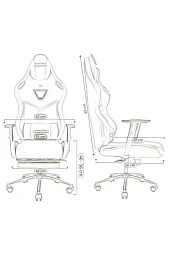 Warrior Aragorn Blanc Deri Oyuncu Koltuğu - Yeşil - Ayak Uzatmalı Bilgisayar Sandalyesi 1698B0513 thumbnail 4