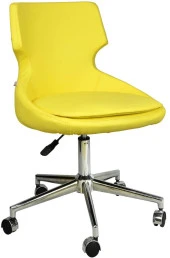 Bürocci Zaga Metal Ayaklı Çalışma Koltuğu-Sarı-2023A0113 - 1