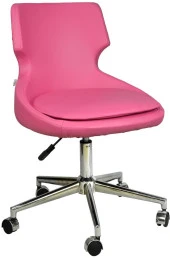 Bürocci Zaga Metal Ayaklı Çalışma Koltuğu-Pembe-2023A0120 - 1