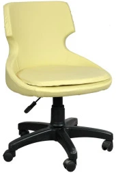 Bürocci Zaga Plastik Ayaklı Çalışma Koltuğu-Krem-2023B0115 - 1