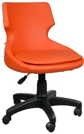 Bürocci Zaga Plastik Ayaklı Çalışma Koltuğu-Turuncu-2023B0123 - 1
