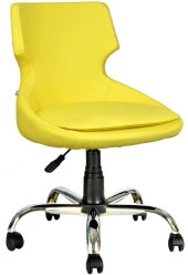 Bürocci Zaga Metal Ayaklı Çalışma Koltuğu-Sarı-2023D0113 - 1