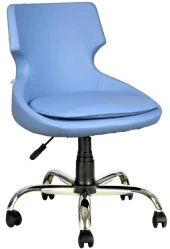 Bürocci Zaga Metal Ayaklı Çalışma Koltuğu-Mavi-2023D0119 - 1