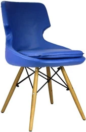 Bürocci Zaga Cafe Koltuğu-Lacivert Deri-2023G0103 - 1