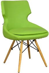 Bürocci Zaga Cafe Koltuğu-Yeşil Deri-2023G0110 - 1