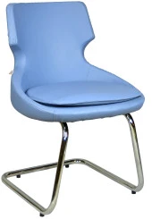 Bürocci Zaga Metal Ayaklı Misafir Koltuğu-Mavi-2023J0119 - 1