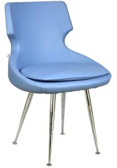 Bürocci Zaga Metal Ayaklı Misafir Koltuğu-Mavi-2023P0119 - 1