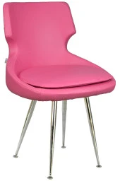 Bürocci Zaga Metal Ayaklı  Misafir Koltuğu-Pembe-2023P0120 - 1